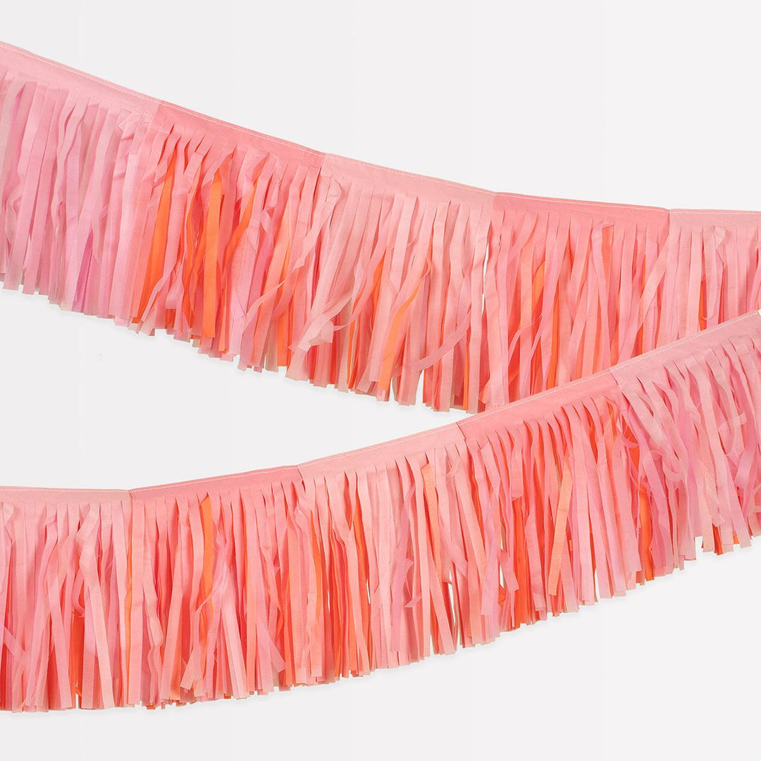 Pink Fringe Party Garland | Meri Meri Bunting Pink Fringe Party Garland