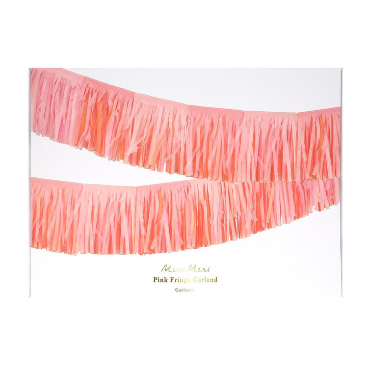 Pink Fringe Party Garland | Meri Meri Bunting Pink Fringe Party Garland
