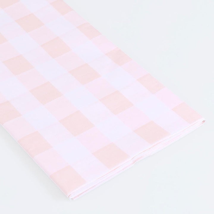 Pink Gingham Paper Party Tablecloth | Meri Meri table cover Pink Gingham Paper Party Tablecloth