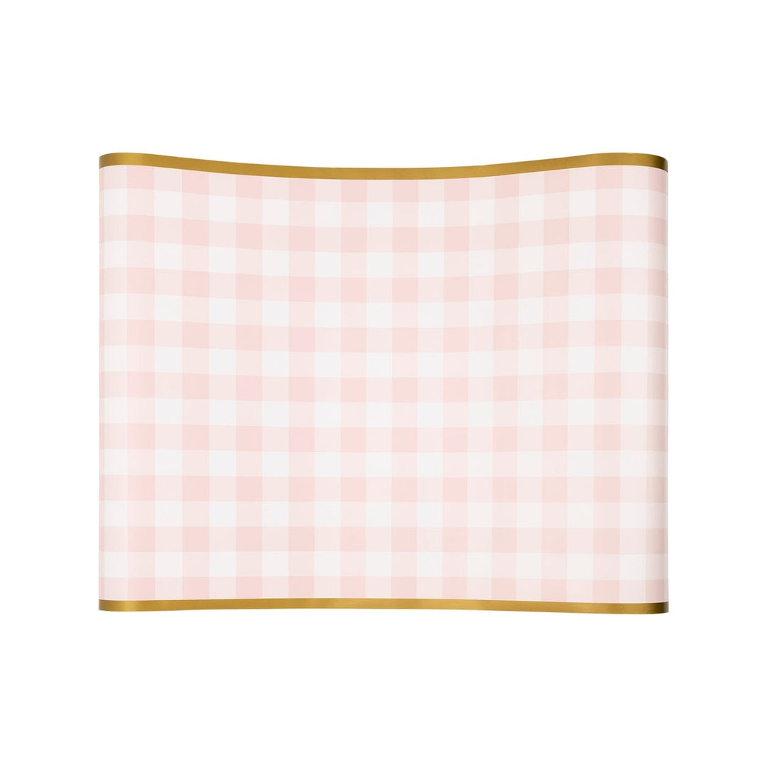 table runner Pink Gingham Paper Table Runner