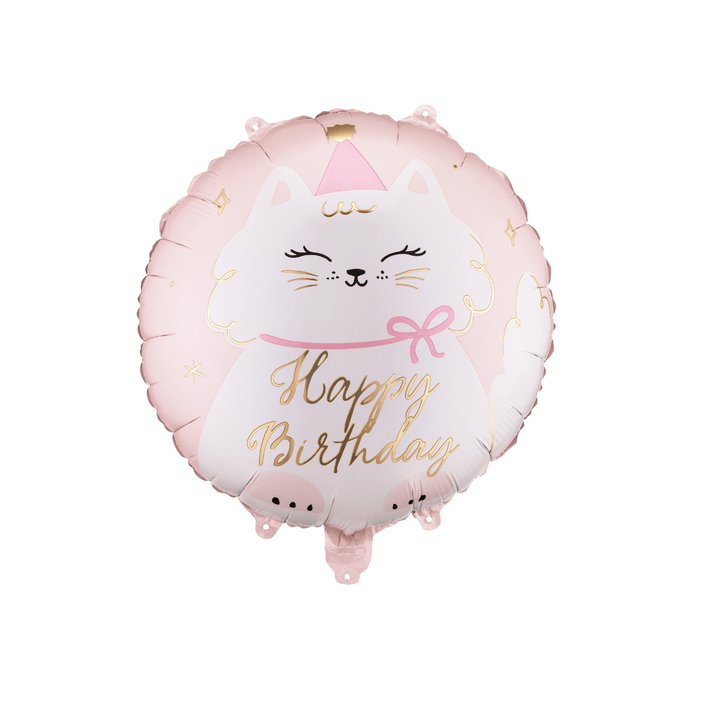 Pink Happy Birthday Kitty Foil Balloon - Cat Party Decorations Balloons Pink Happy Birthday Kitty Foil Balloon