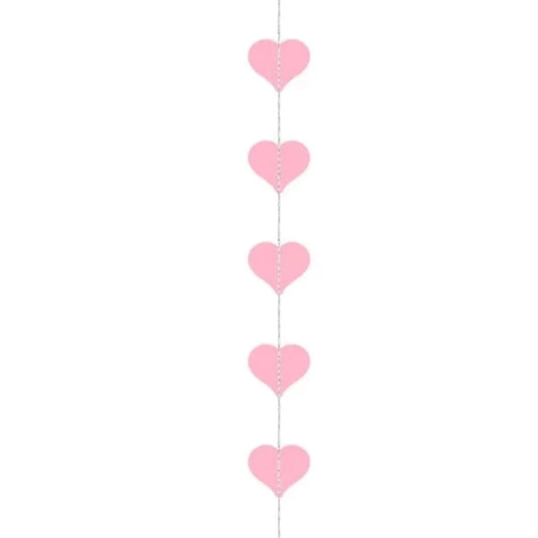Bunting Pink Hearts Garland - 3m