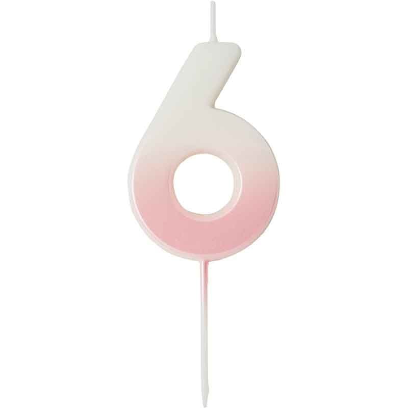Pink Ombre Number Cake Candles (0-9) - Birthday Cake Candles Birthday Candles Pink Ombre Number Cake Candles (0-9) 6