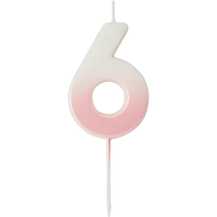 Pink Ombre Number Cake Candles (0-9) - Birthday Cake Candles Birthday Candles Pink Ombre Number Cake Candles (0-9) 6