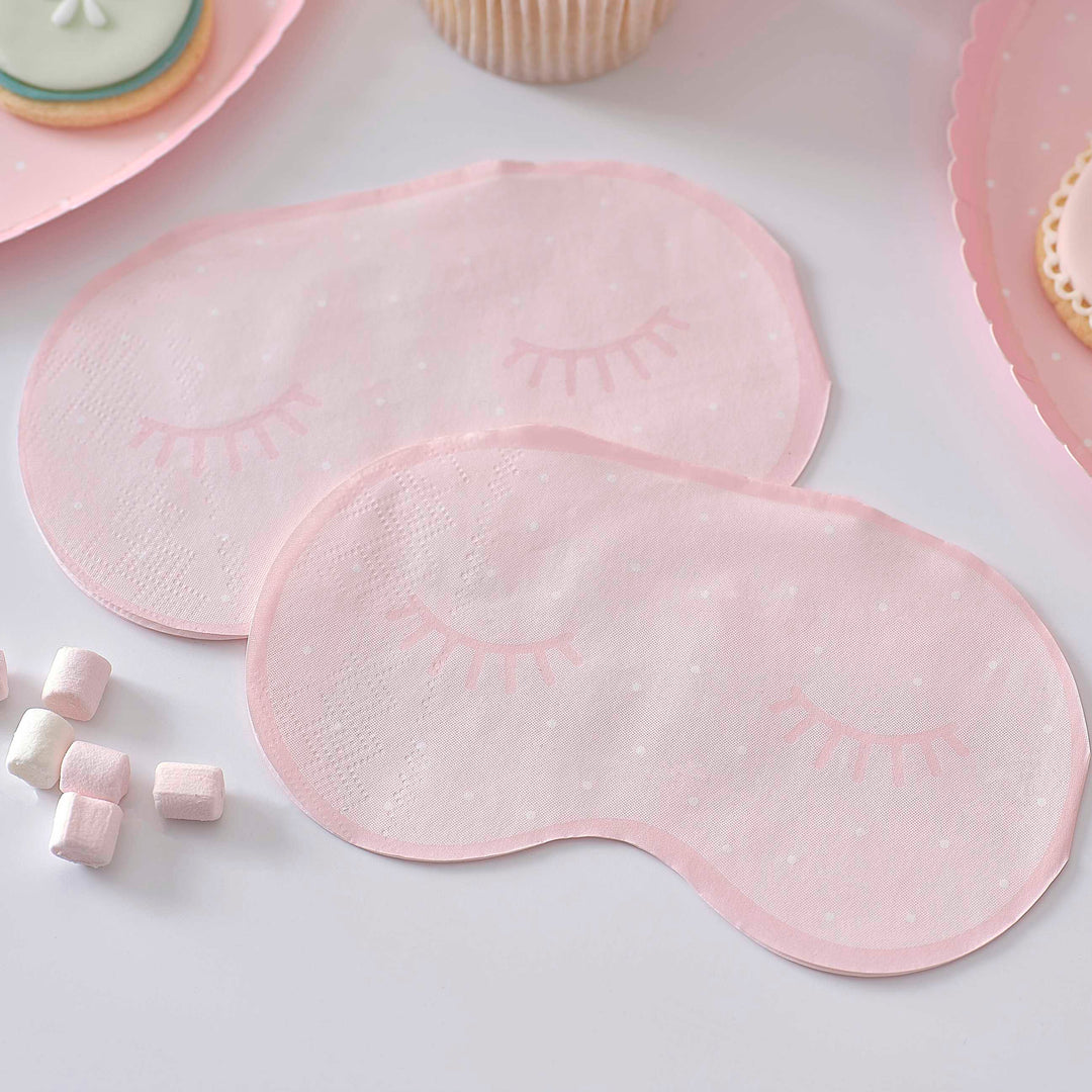 Pink Pamper Party Napkins x 16 - Pamper Party Supplies Paper Napkins Pink Pamper Party Paper Napkins x 16