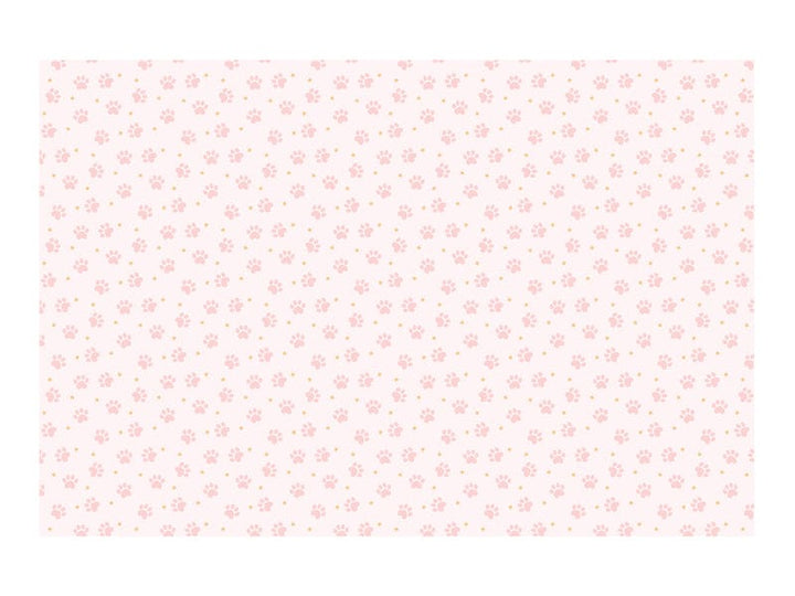 Pink Paws Party Paper Tablecover - Puppy Theme Birthday Party table cover Pink Paws Party Paper Tablecover