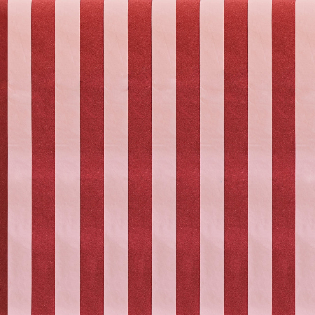 Pink &amp; Red Stripe Paper Tablecloth | Hootyballoo Christmas Tableware Tablecloths Pink &amp; Red Stripe Paper Tablecloth