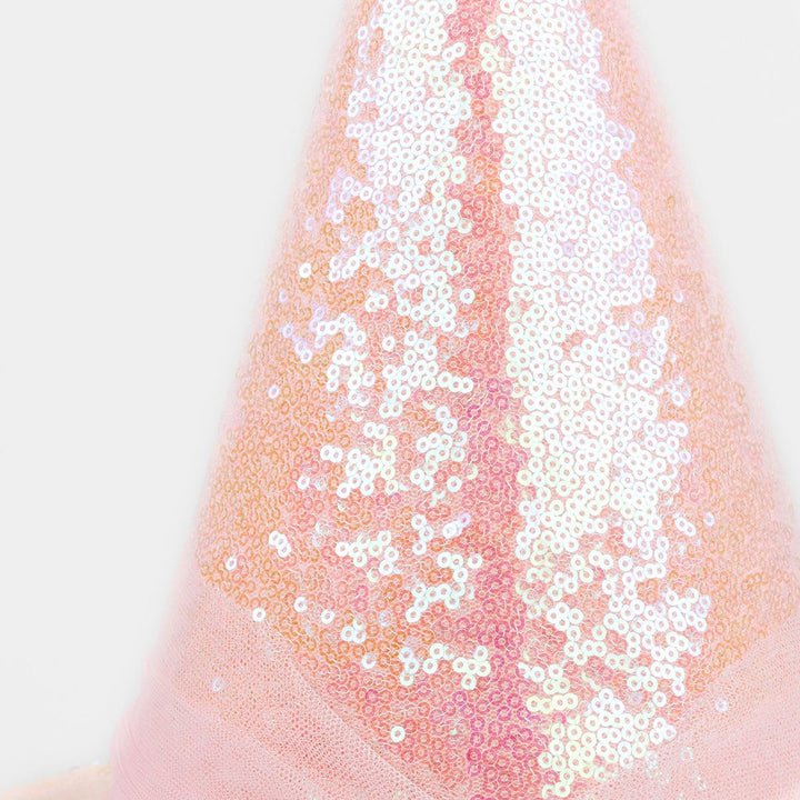 Pink Sequin Witch Party Hat | Meri Meri Halloween Party Party Hats Pink Sequin Witch Party Hat