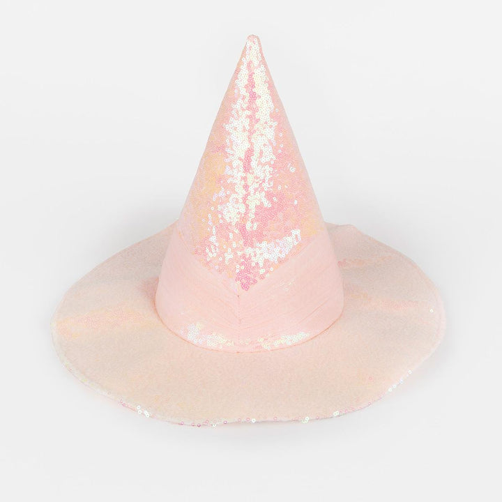 Pink Sequin Witch Party Hat | Meri Meri Halloween Party Party Hats Pink Sequin Witch Party Hat
