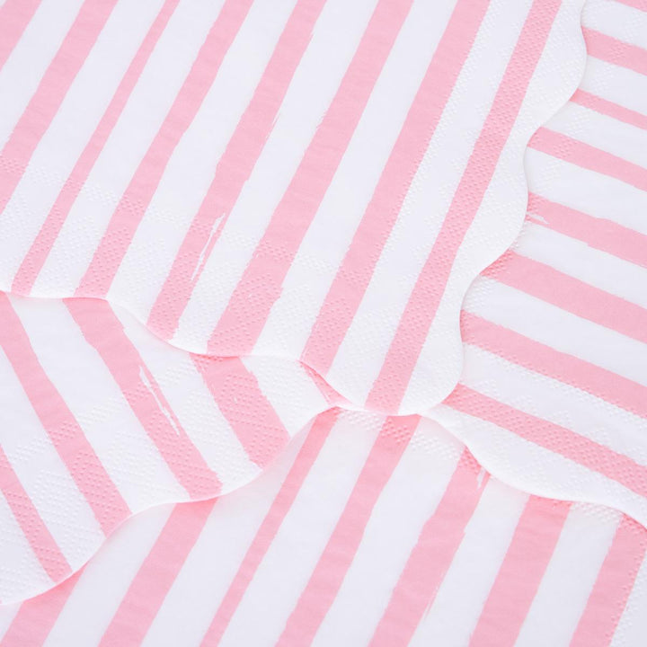 Pink Stripe Small Party Napkins x 16 | Meri Meri party napkins Pink Stripe Small Party Napkins x 16