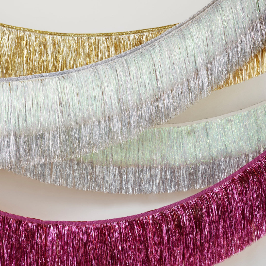 Pink Tinsel Fringe Christmas Garland | Meri Meri Christmas Garlands Bunting Pink Tinsel Fringe Christmas Garland