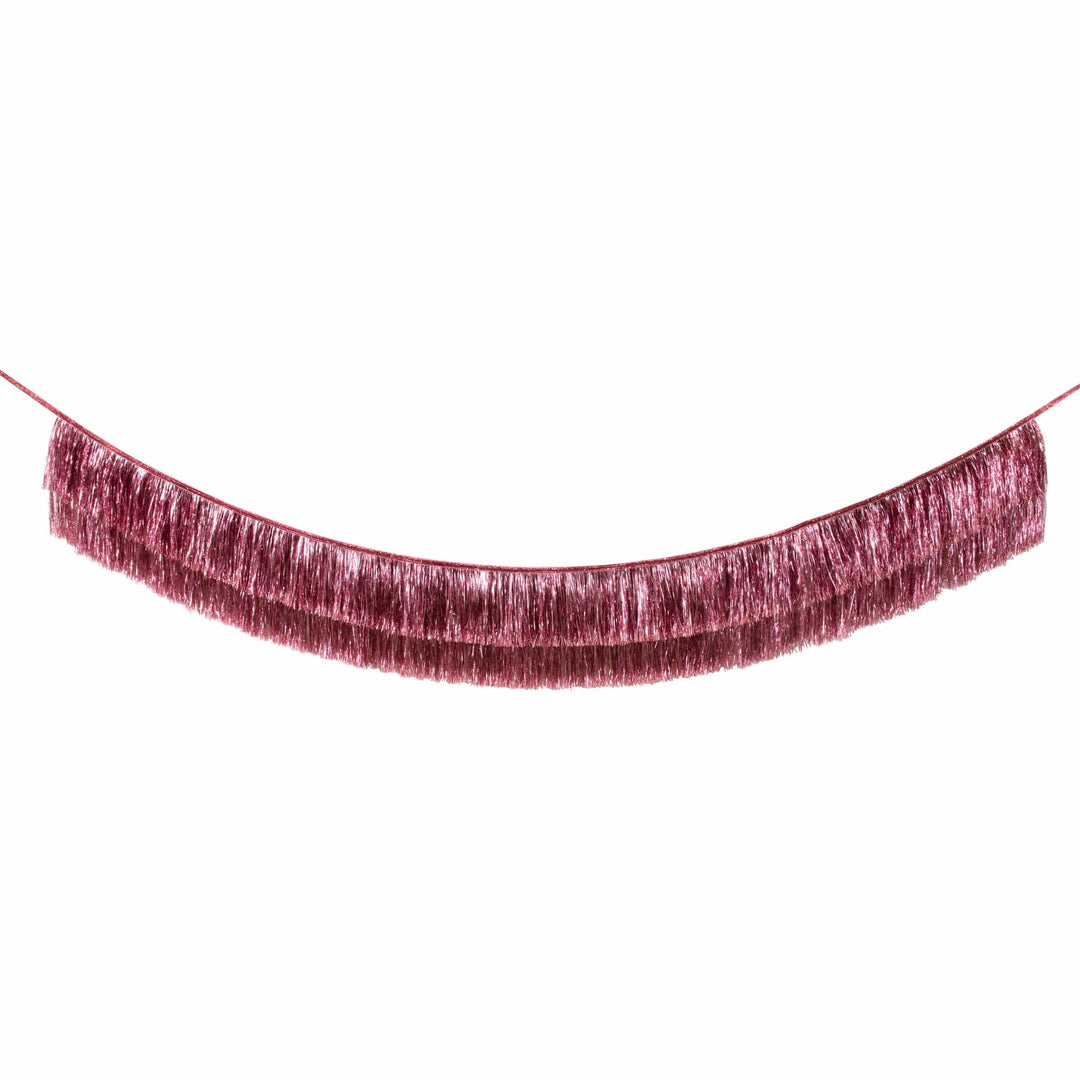 Pink Tinsel Fringe Christmas Garland | Meri Meri Christmas Garlands Bunting Pink Tinsel Fringe Christmas Garland