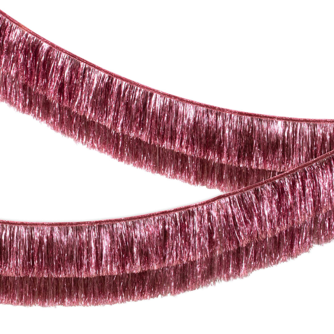 Pink Tinsel Fringe Christmas Garland | Meri Meri Christmas Garlands Bunting Pink Tinsel Fringe Christmas Garland