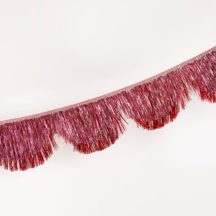 Pink Tinsel Scallop Christmas Garland | Meri Meri Christmas Garlands Bunting Pink Tinsel Scallop Christmas Garland