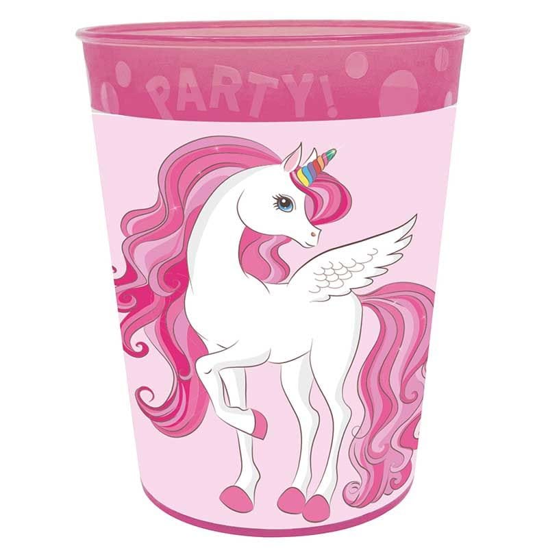 Pink Unicorn Reusable Party Cup - Unicorn Party Supplies party cups Pink Unicorn Reusable Party Cup