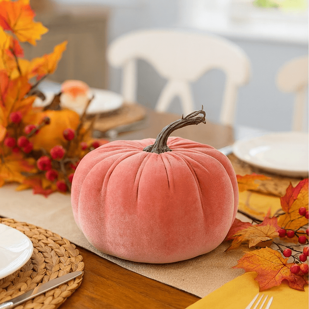Pink Velvet Pumpkin (20cm) ornament Pink Velvet Pumpkin (20cm)