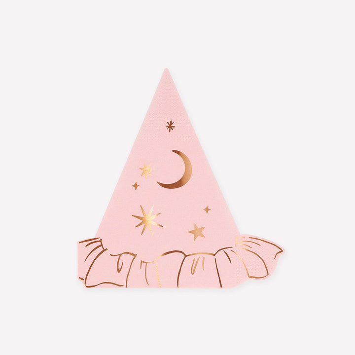 Pink Witch Hat Party Napkins x 16 | Meri Meri Halloween Table party napkins Pink Witch Hat Party Napkins x 16