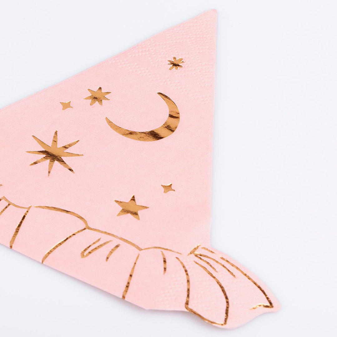 Pink Witch Hat Party Napkins x 16 | Meri Meri Halloween Table party napkins Pink Witch Hat Party Napkins x 16