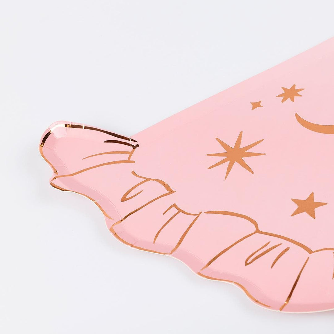 Pink Witch Hat Party Plates x 8 | Meri Meri Halloween Table party plates Pink Witch Hat Party Plates x 8