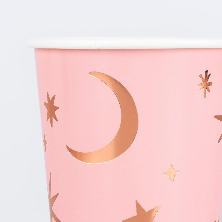 Pink Witch Party Cups x 8 | Meri Meri Halloween Table party cups Pink Witch Party Cups x 8
