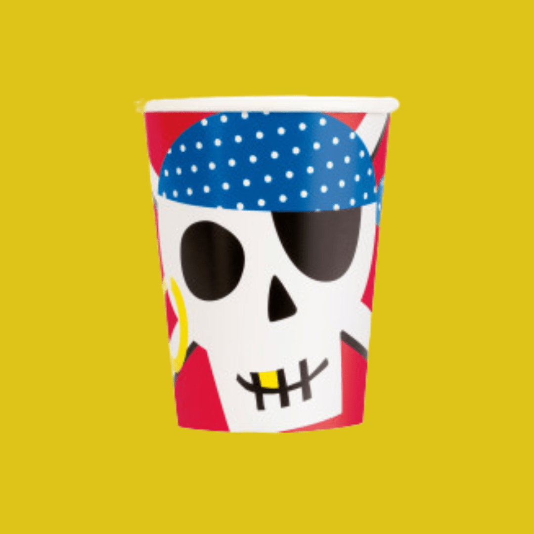 Pirate Party Supplies - Ahoy Pirate Party Cups x 8 Pirate Party Decorations Party & Celebration Ahoy Pirate Party Cups x 8