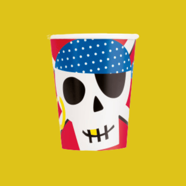 Pirate Party Supplies - Ahoy Pirate Party Cups x 8 Pirate Party Decorations Party & Celebration Ahoy Pirate Party Cups x 8