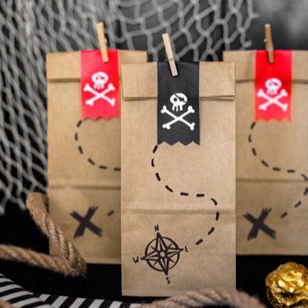 Pirate Party Supplies - Pirate Party Bags  Party Supplies Pirate Map Party Bags x 6