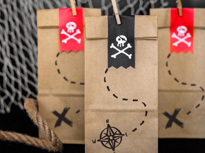 Pirate Party Supplies - Pirate Party Bags  Party Supplies Pirate Map Party Bags x 6