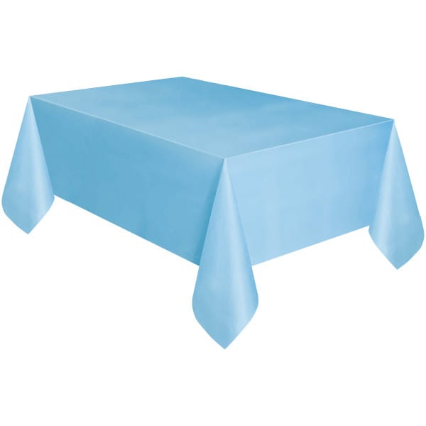 Plain Blue Plastic Tablecover - Blue Party Supplies table cover Plain Blue Plastic Tablecover