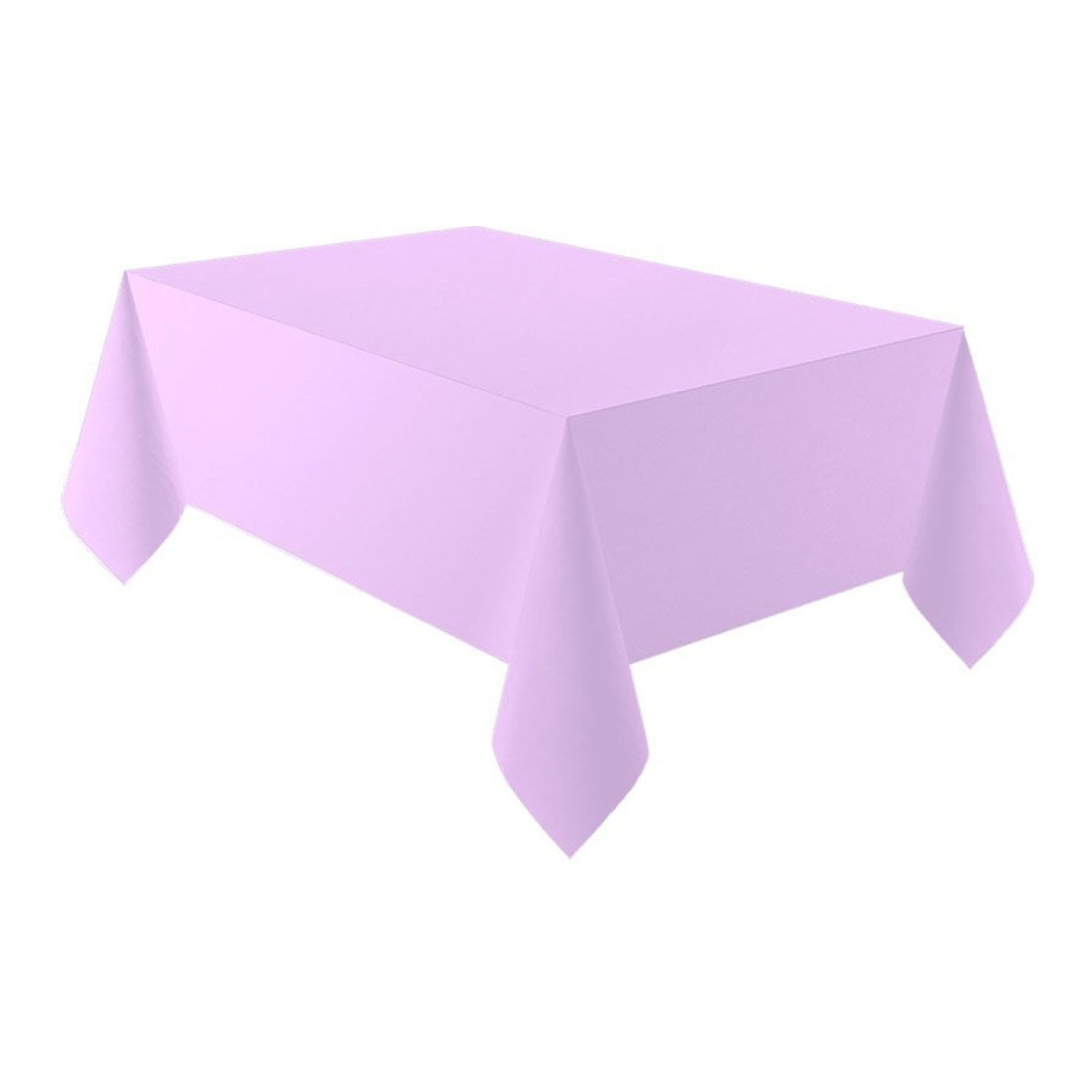 Plain Lavender Plastic Party Tablecover - Pastel Purple Party Supplies table cover Plain Lavender Plastic Party Tablecover