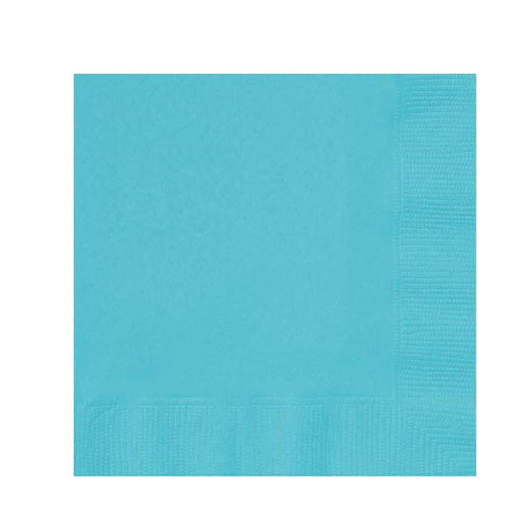 Plain Teal Large Party Napkins x 20 - Teal Party Supplies Paper Napkins Plain Teal Large Party Napkins x 20