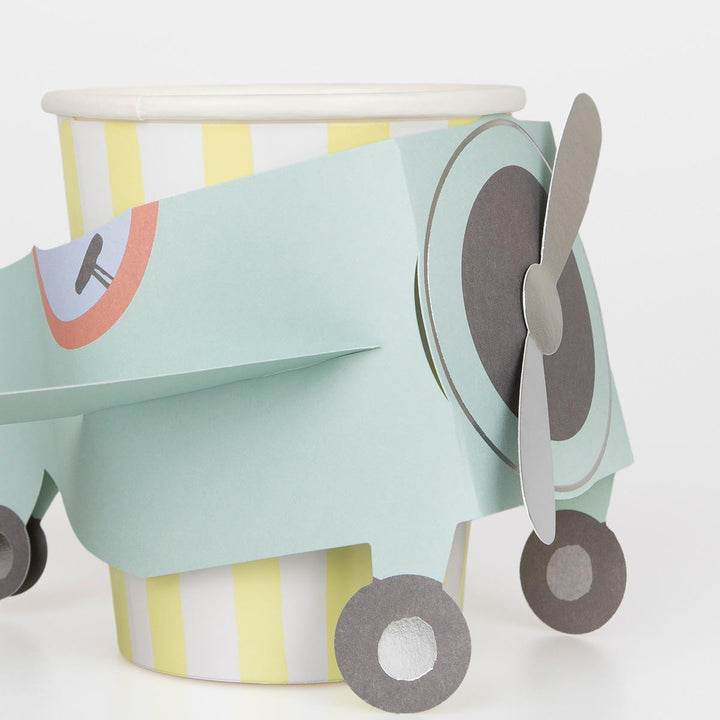 Plane Party Cups x 8 | Meri Meri Transport Party party cups Plane Party Cups x 8