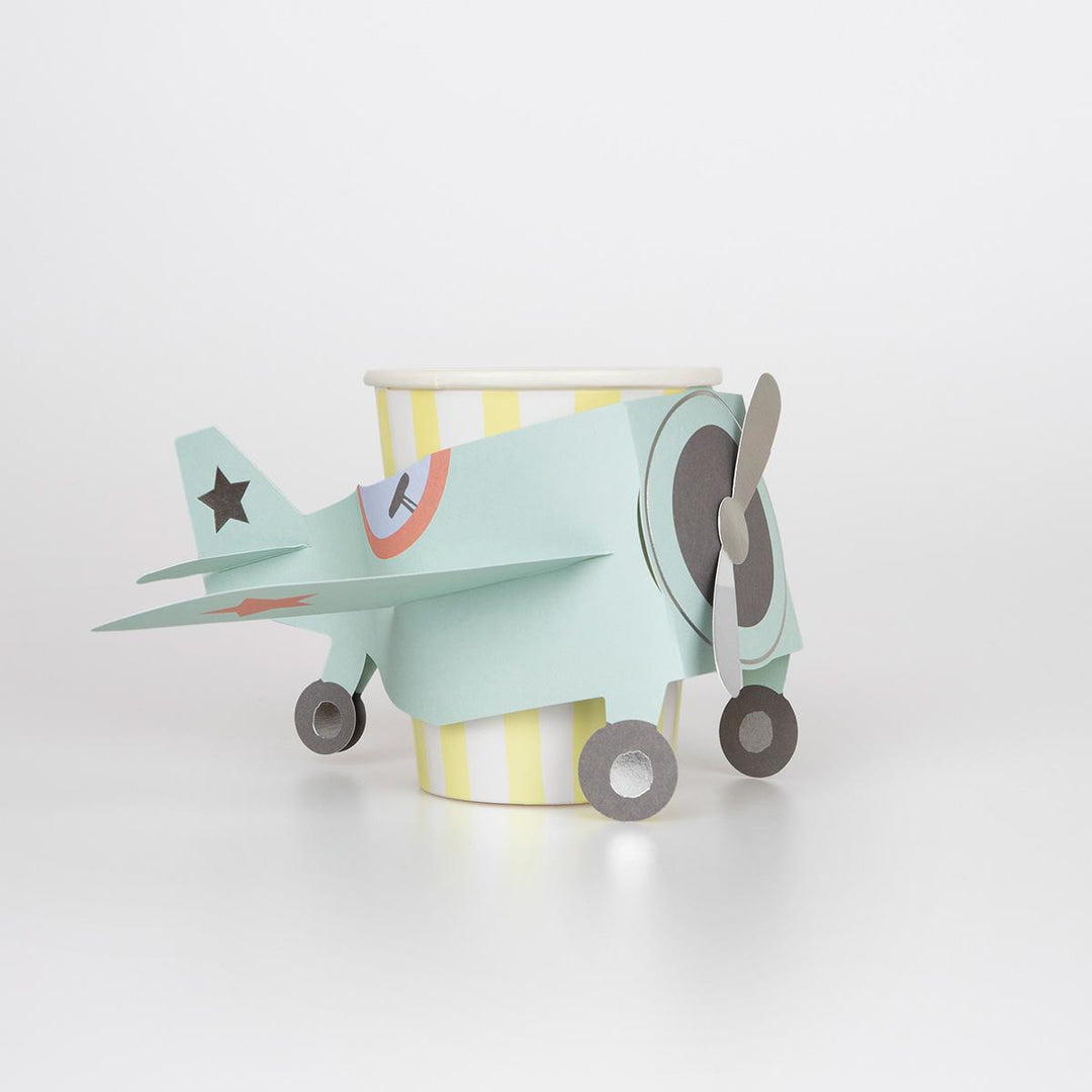 Plane Party Cups x 8 | Meri Meri Transport Party party cups Plane Party Cups x 8