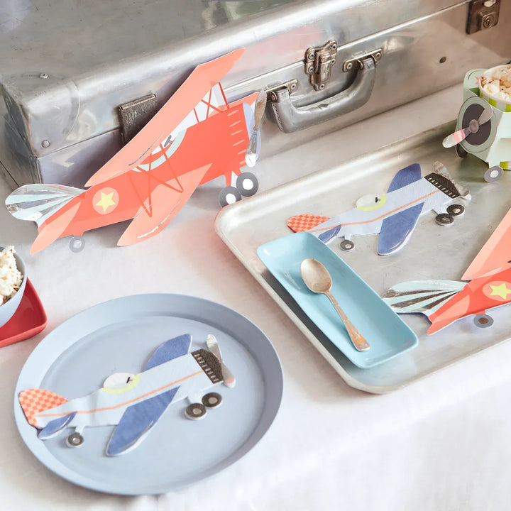 Plane Party Napkins x 16 | Meri Meri Plane Party Tableware UK Napkins Plane Party Napkins x 16