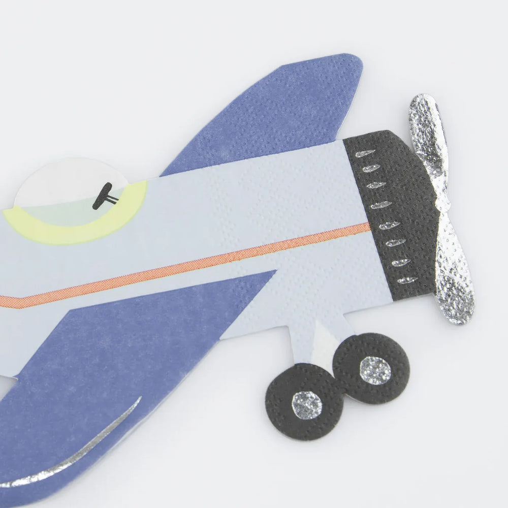Plane Party Napkins x 16 | Meri Meri Plane Party Tableware UK Napkins Plane Party Napkins x 16