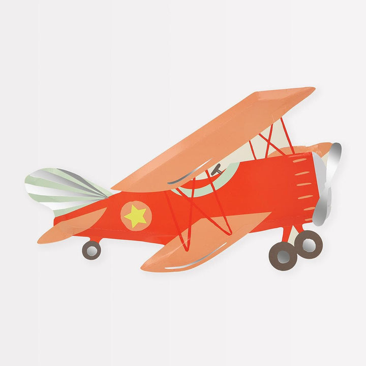 Plane Party Plates x 8 | Party Tableware UK Plates Plane Party Plates x 8