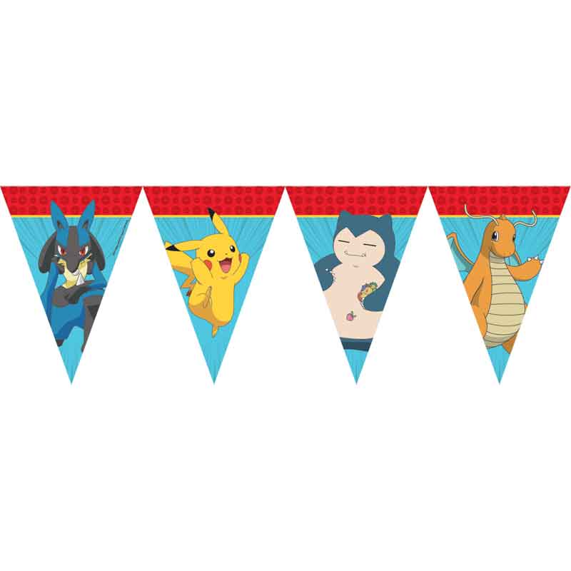 Pokemon Flag Bunting | Pokemon Birthday Party Decorations Bunting Pokémon Party Triangle Flag Banner