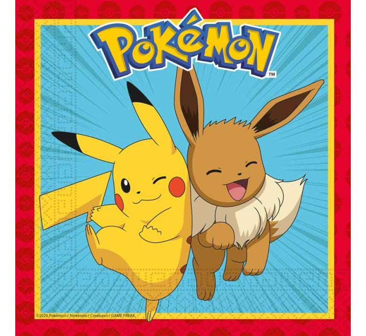 Pokemon Party Napkins x 20 Napkins Pokemon Party Napkins x 20