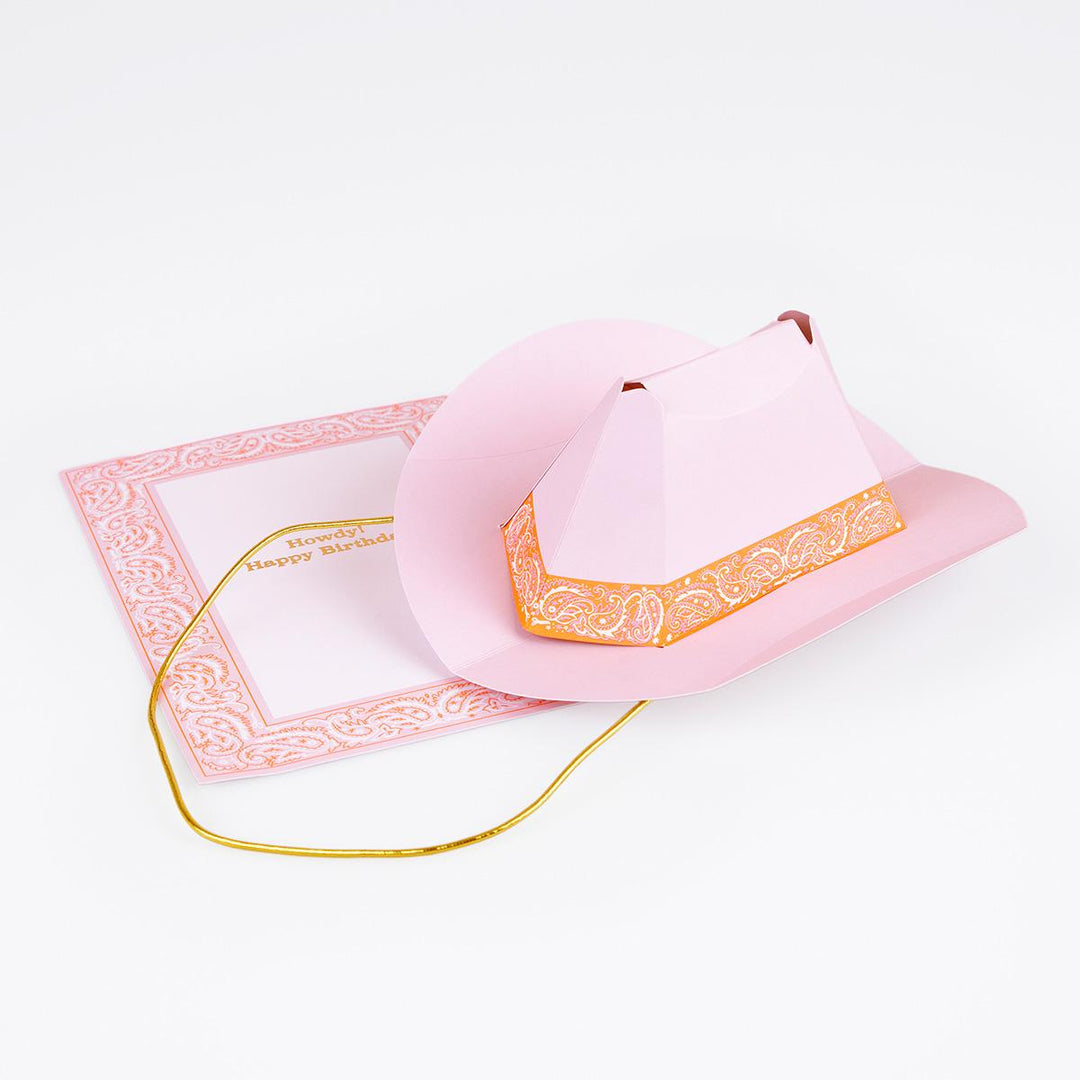 Pop-Up Western Hat Birthday Card | Meri Meri Greetings Card Pop-Up Western Hat Birthday Card