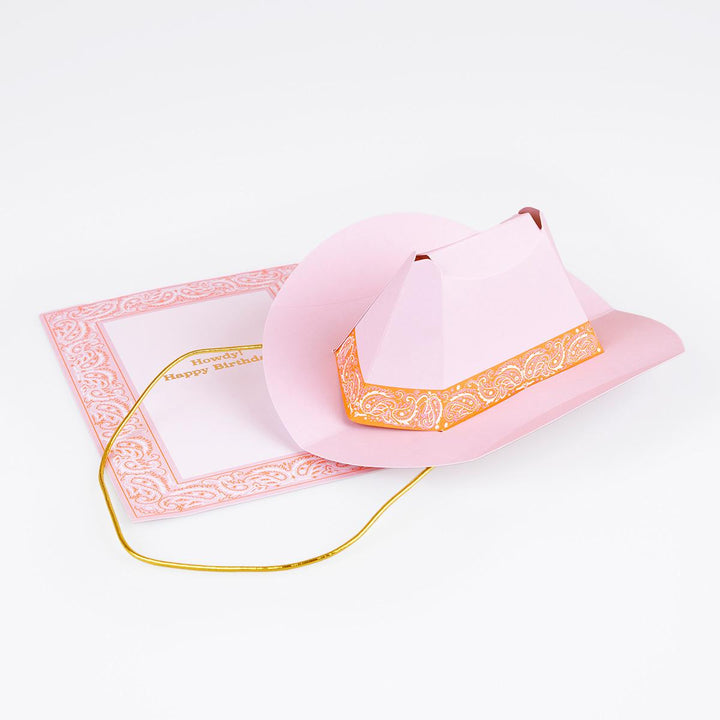 Pop-Up Western Hat Birthday Card | Meri Meri Greetings Card Pop-Up Western Hat Birthday Card