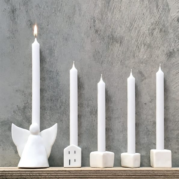 Porcelain Angel Candle Holder with Candle | East of India candle holder East of India Porcelain Angel Candle Holder with Candle