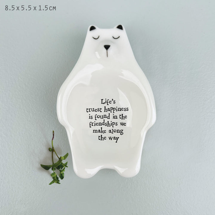 Porcelain Bear Trinket Dish Life&