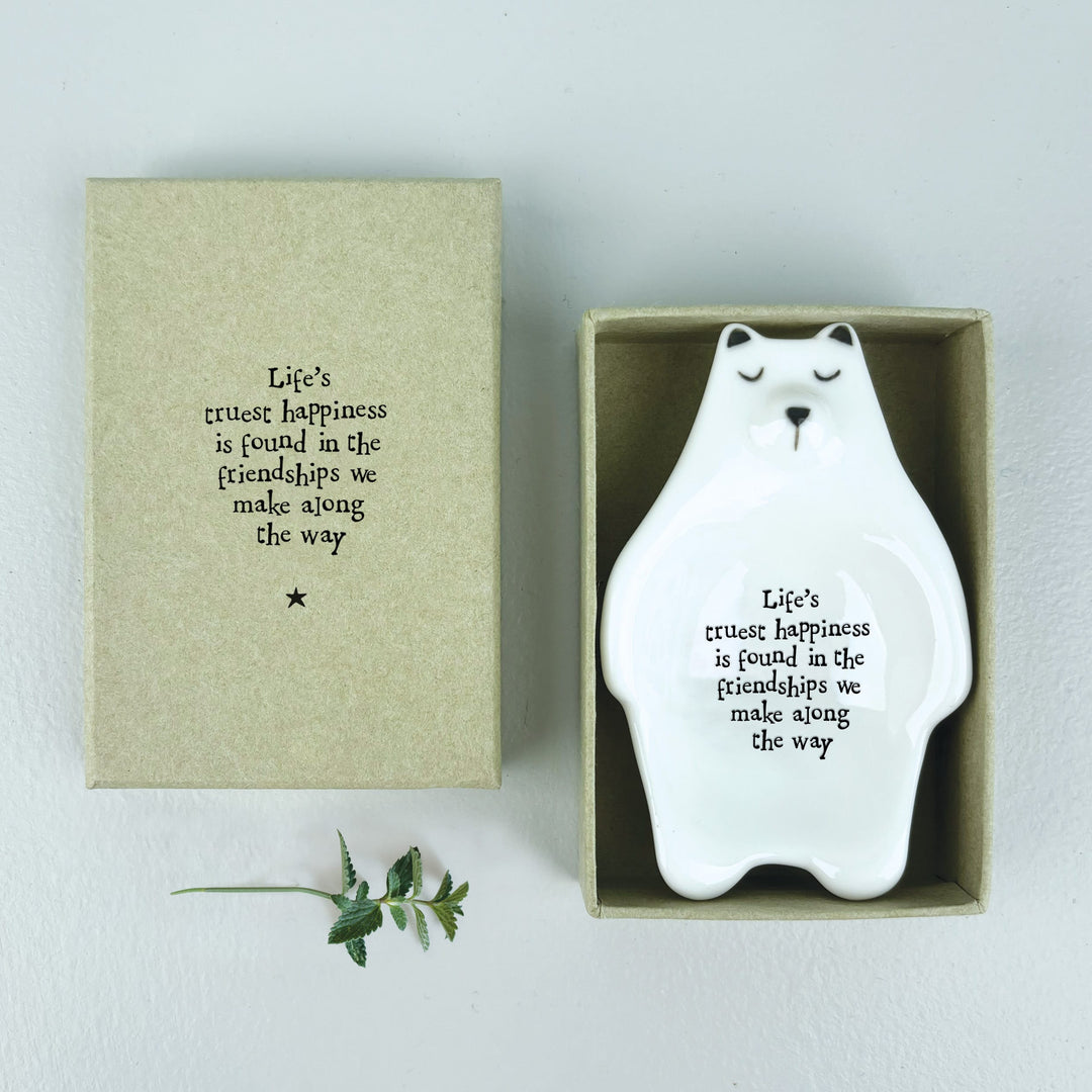 Porcelain Bear Trinket Dish Life&