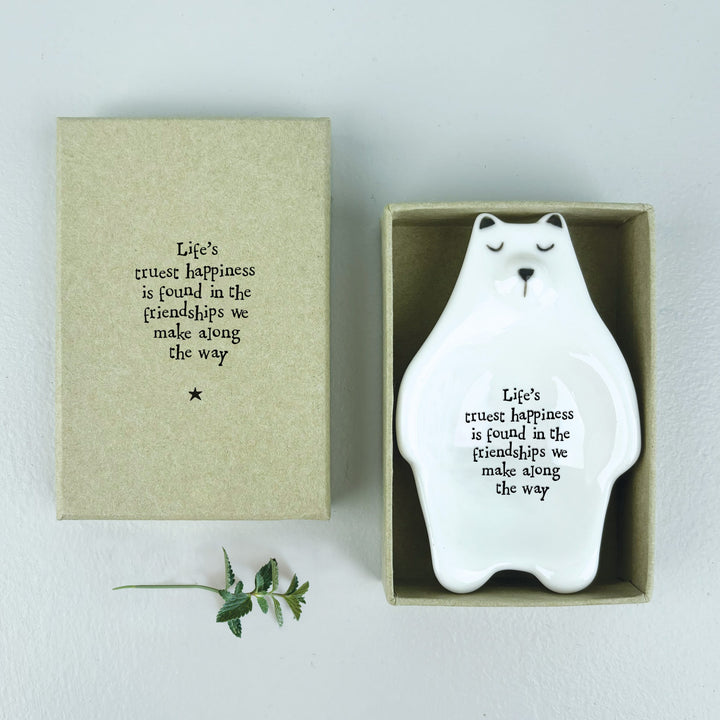 Porcelain Bear Trinket Dish Life&