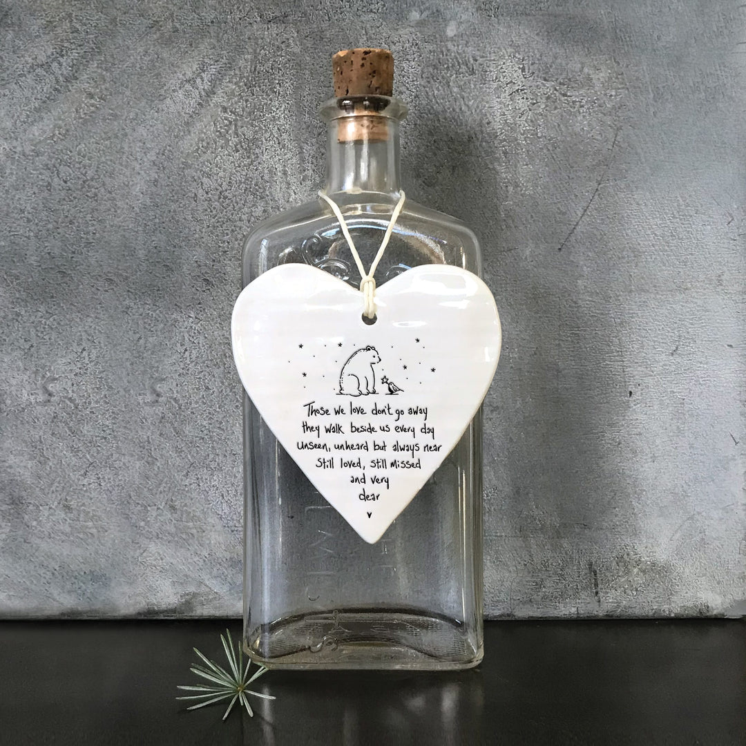 Porcelain Hanging Heart, Those We Love Don&