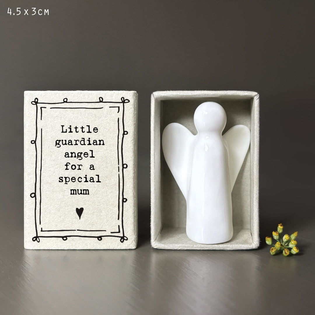 Porcelain Matchbox Angel Ornament - Special Mum Gift ornament East of India - Porcelain Matchbox Angel - Special Mum