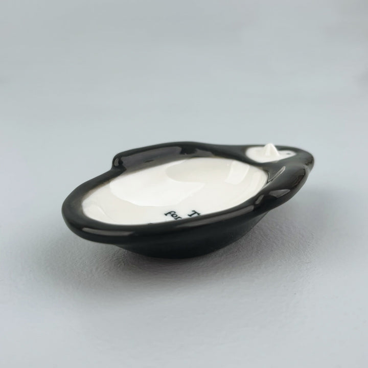 Porcelain Penguin Trinket Dish Flippin Amazing | East of India dish East of India Porcelain Penguin Trinket Dish - Flippin Amazing