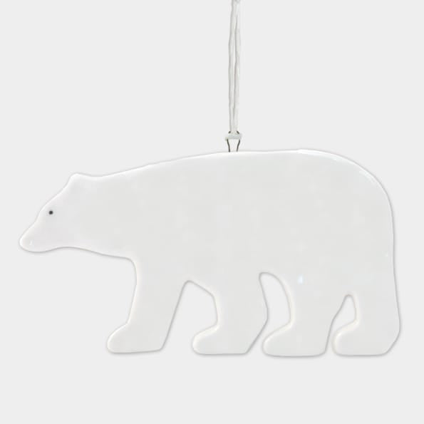 Porcelain Polar Bear Hanging Decoration | East of India Hanging Decoration East of India Porcelain Hanging Decoration - Polar Bear