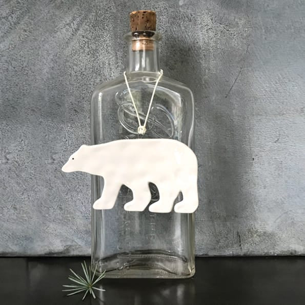 Porcelain Polar Bear Hanging Decoration | East of India Hanging Decoration East of India Porcelain Hanging Decoration - Polar Bear