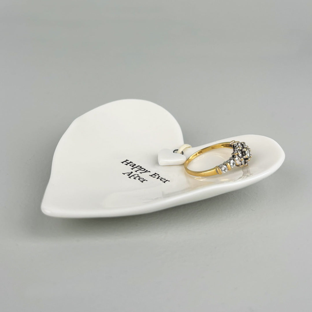 Porcelain Ring Dish, Happy Ever After | East of India ring dish East of India Porcelain Ring Dish - Happy Ever After